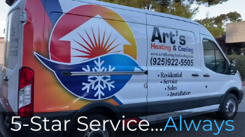 Image of the work van for Arts Heating & Cooling